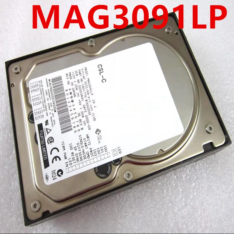 

Original Almost New Hard Disk For FUJITSU 9.1GB 68Pin SCSI 3.5" 10000RPM 2MB Hard Drive MAG3091LP