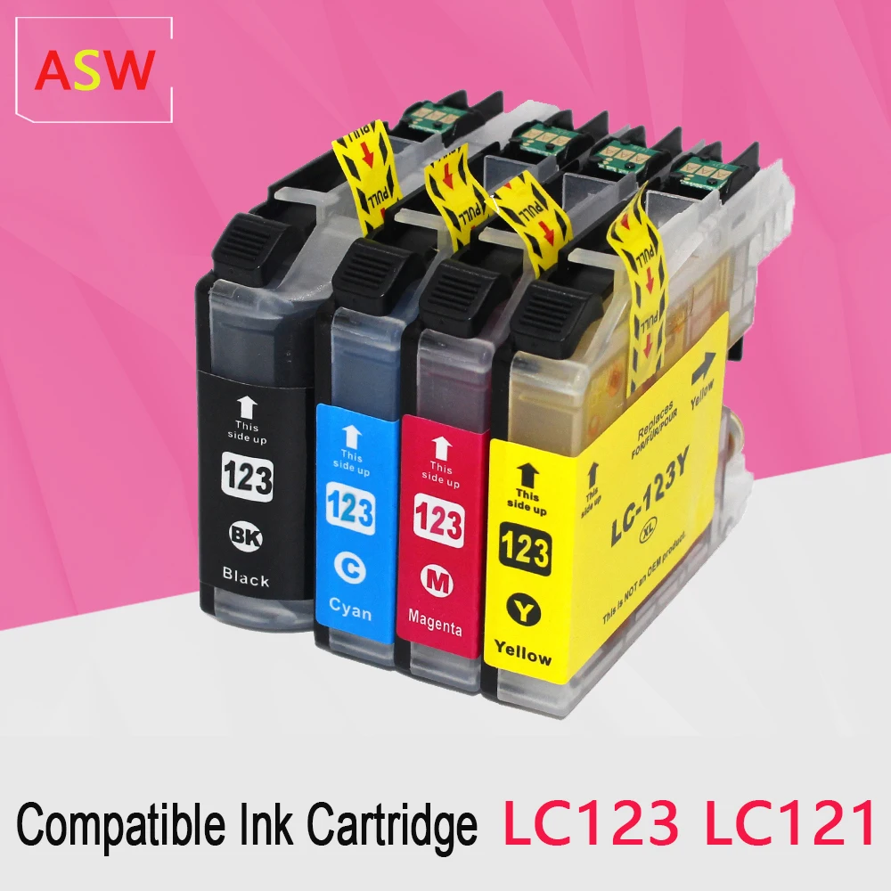 

4Color For Brother LC123 Ink Cartridge Compatible For MFC-J4510DW MFC-J4610DW Printer Ink Cartridge LC 123 MFC-J4410DW J4710DW