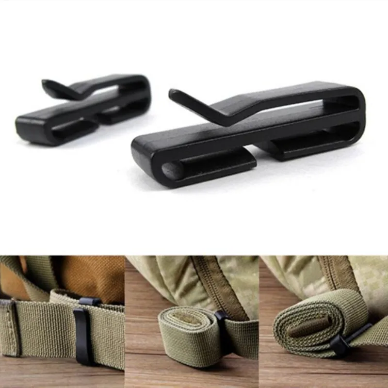 

2pcs Molle Belt Clip Webbing Backpack Strap Quickdraw Clasp Outdoor Carabiner Camp Water Bottle Hanger Tactical Holder Hook