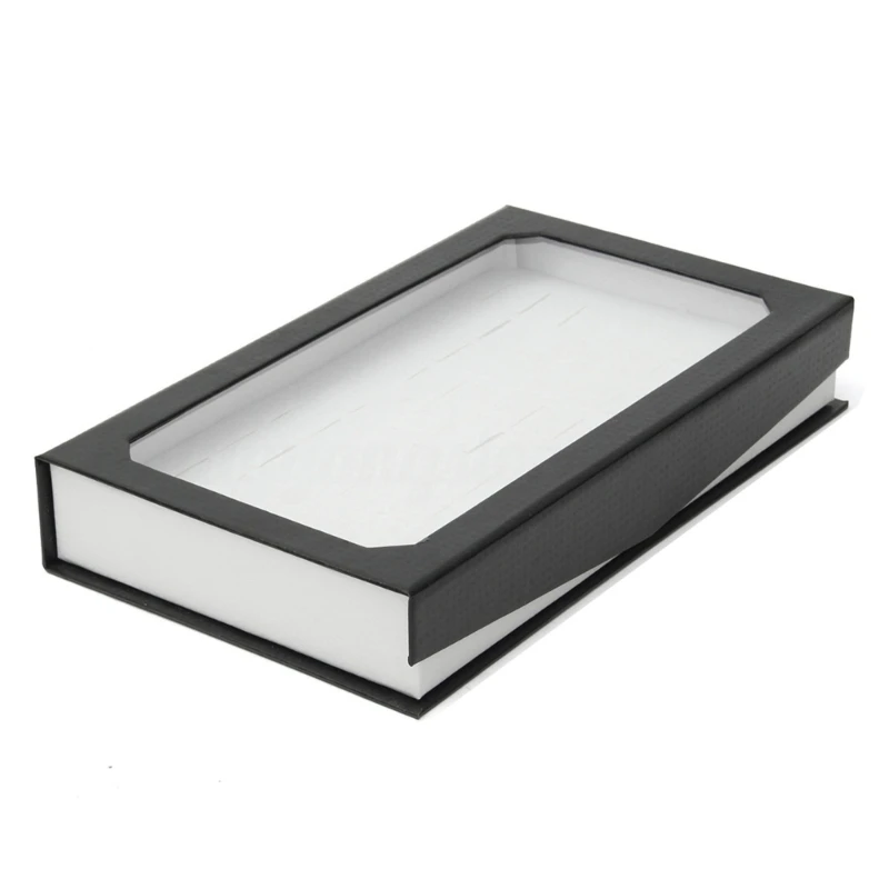 

Органайзер для колец 652F, 72 ячейки, коробка для хранения ювелирных изделий с прозрачной крышкой, витрина