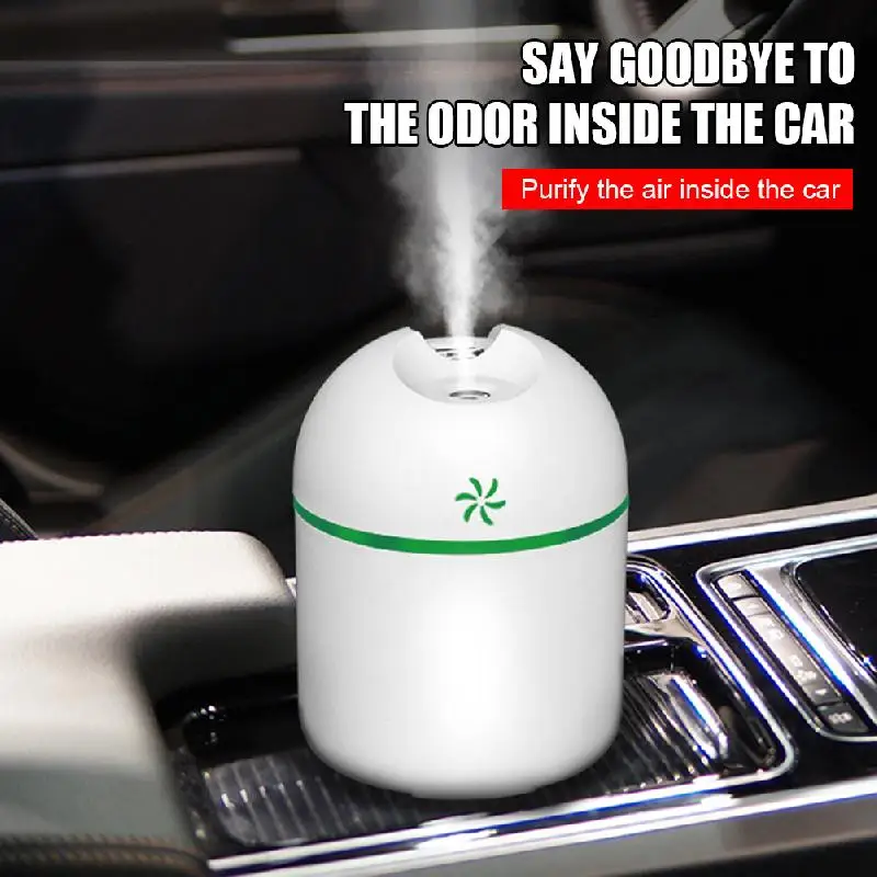 

Portable 250ml Electric Air Mini Humidifier USB Power With LED Ambient Light Car Home Humidifier Aroma Oil Diffuser Accessories