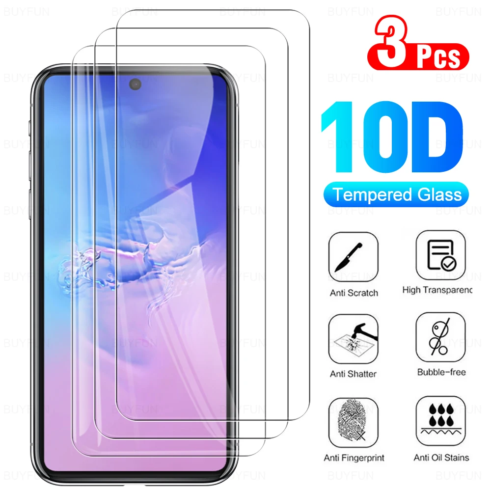 

3PCS Tempered Screen Glass For Samsung Galaxy S10 lite S20 FE 4G 5G note 10 lite note2 note4 J4 Plus J6 2018 Xcover 6 Pro