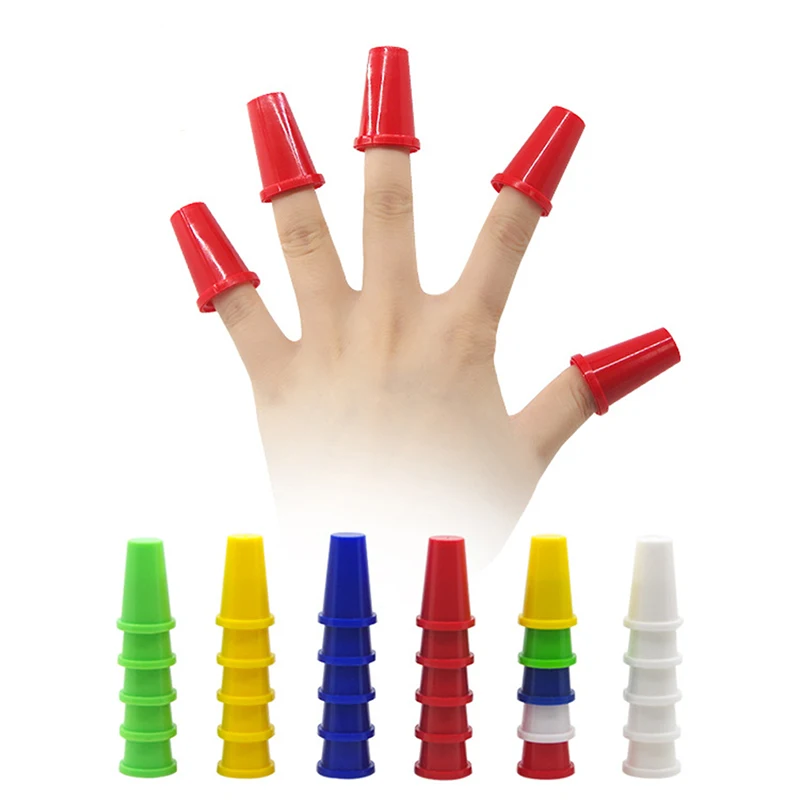 

10Pcs Magic Fingertip Finger Decor Stall Colorful Thimble Magic Tricks Cups Prop Stage Magic Tricks Special Cups