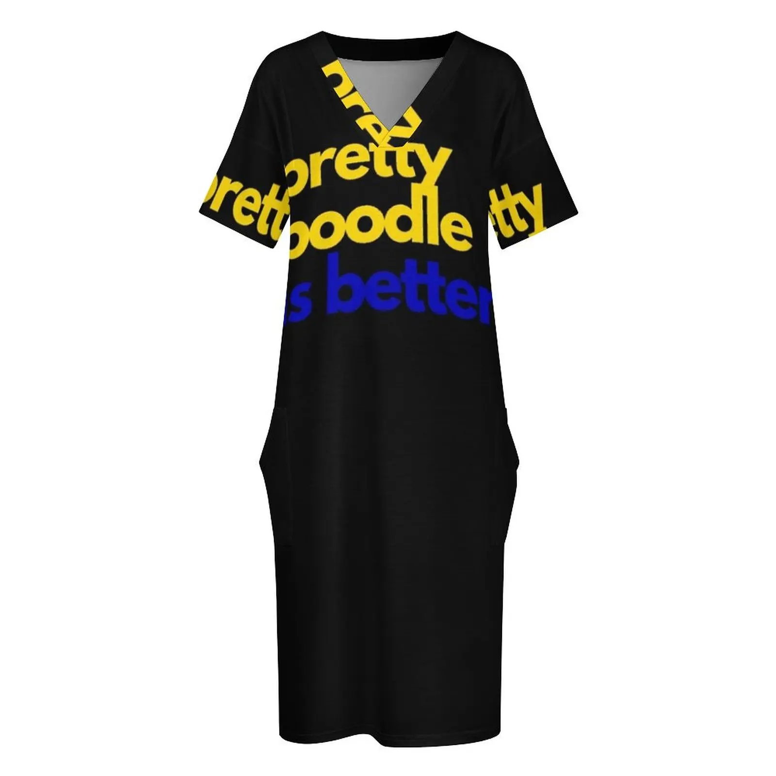 Pretty Poodle Is Better SGRHO - Греческий образ жизни Магазин Свободное платье с карманами