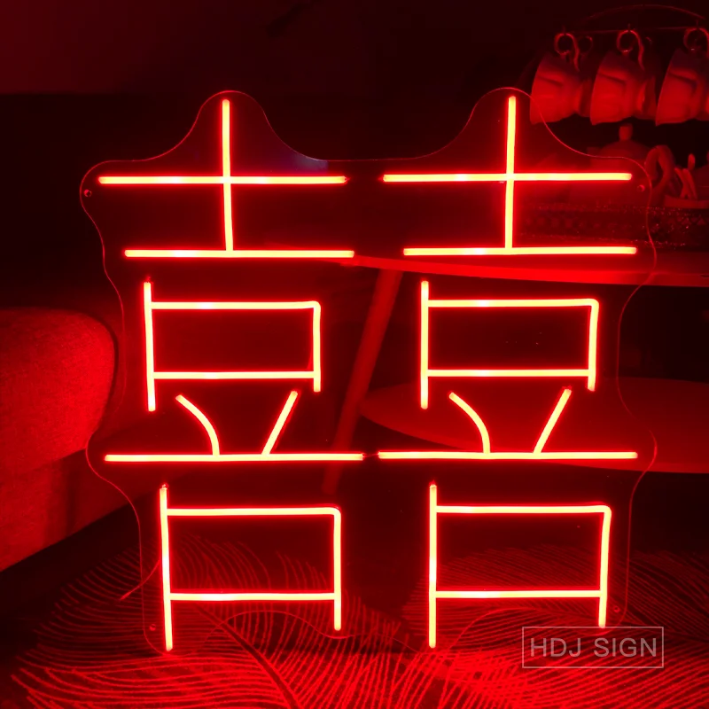 Neon Sign For Chinese XI Wedding Commercial Club Home Lamp Restaurant Art Japanese Room Decor Wall Light Party Shop LED Light