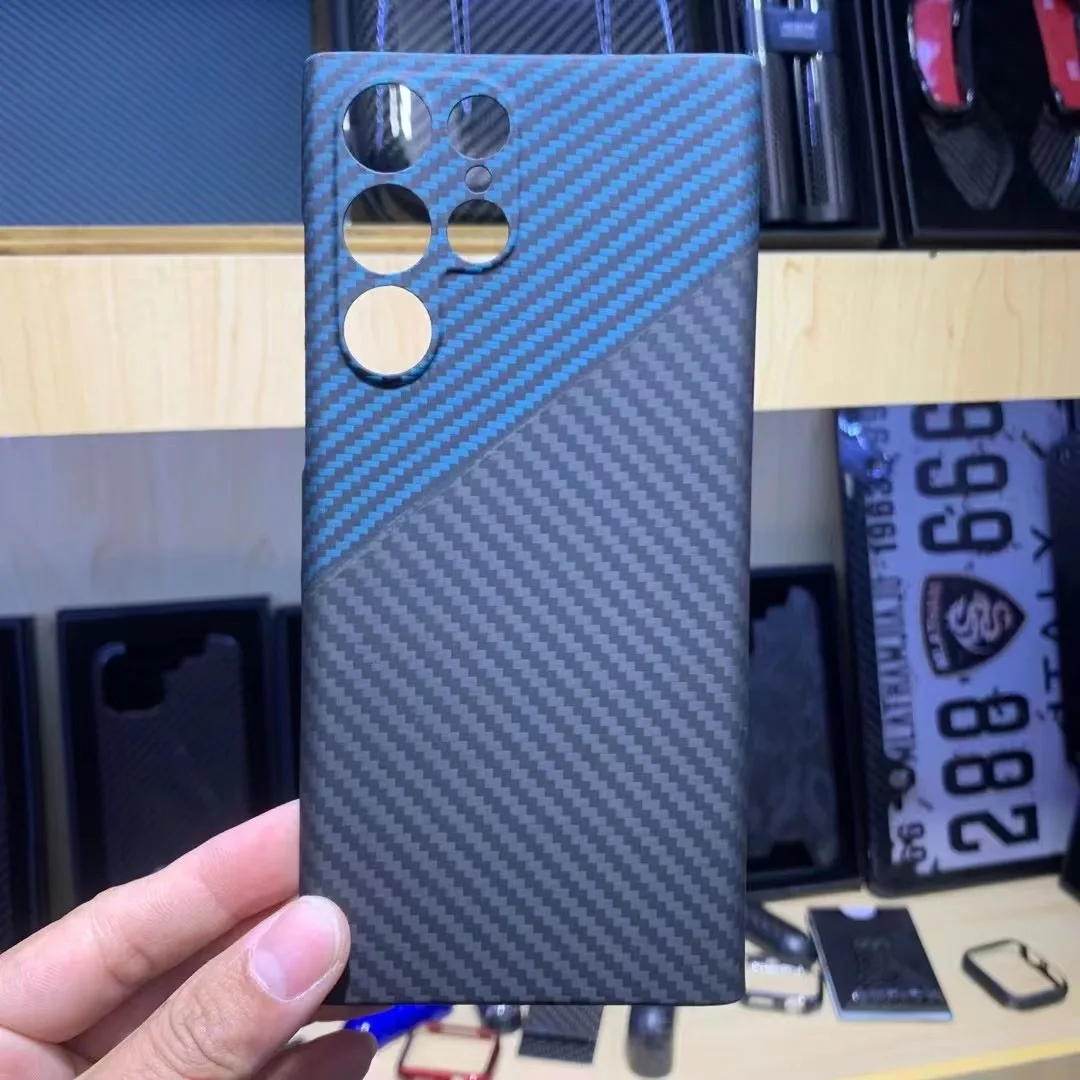 

Real Pure Carbon Fiber Phone Case for Samsung Galaxy S22 Ultra 5G Camera Anti-fall Cover Galaxy S22 Plus Shell