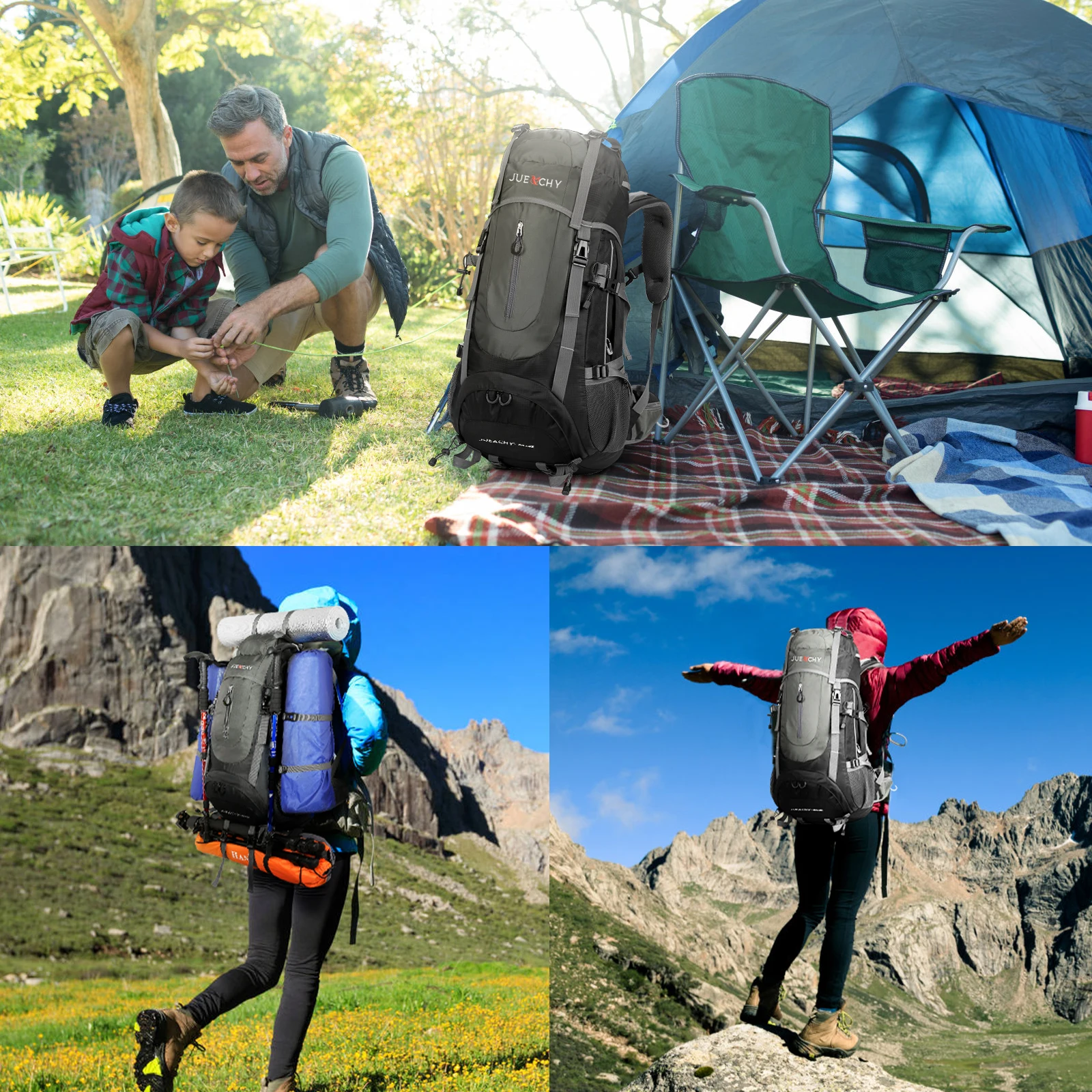 50L Hiking Backpacks Waterproof Trekking Bag Men Outdoor Mountaineering Camping Travel Hiking Bag Large Capacity