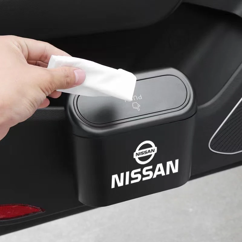 

Portable Auto Trash Can Car Styling Garbage Bin Organizer Storage Bag For Nissan J10 X-Trail Qashqai Juke Leaf Micra NOTE Patrol