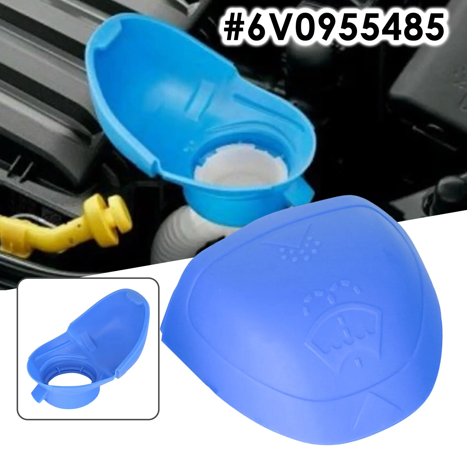 

Wiper Washer Fluid Reservoir 6v0955485 6v0 955 485 Tank Bottle Cover Cap Lid Anti-Funnel Cover Windshield Wiper Washer Cover