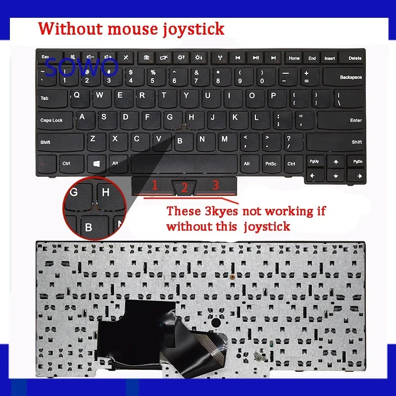 Фото Новая сменная клавиатура для ноутбука, совместимая с Lenovo Thinkpad E430 E430C E330 E430S E435 S430 E445 E335 T430U L330 №4