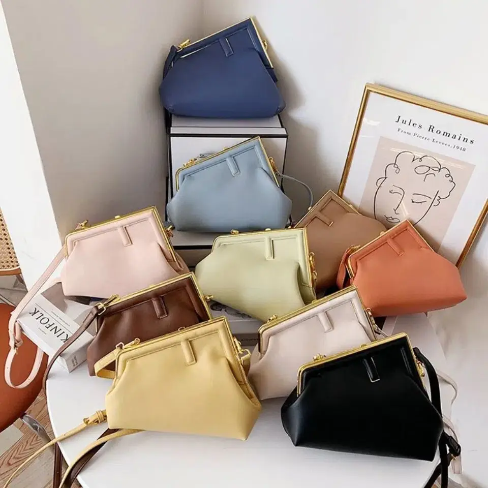 

Винтажная сумка-мешок для подмышек, роскошная дизайнерская дамская сумочка из искусственной кожи, простая повседневная сумка-Седло через п...