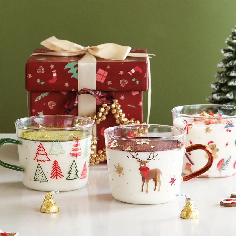 Xmas Tree Reusable Tea Coffee Cup Lid Shot Whiskey Wine Glasses