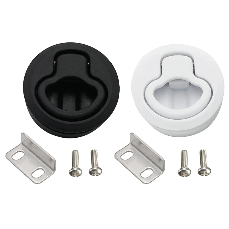 

Marine Locking Flush Pull Slam for LATCH Handled Access Doors Drawer for Hatch Lift Yacht Hardware Accessories for 2-inc