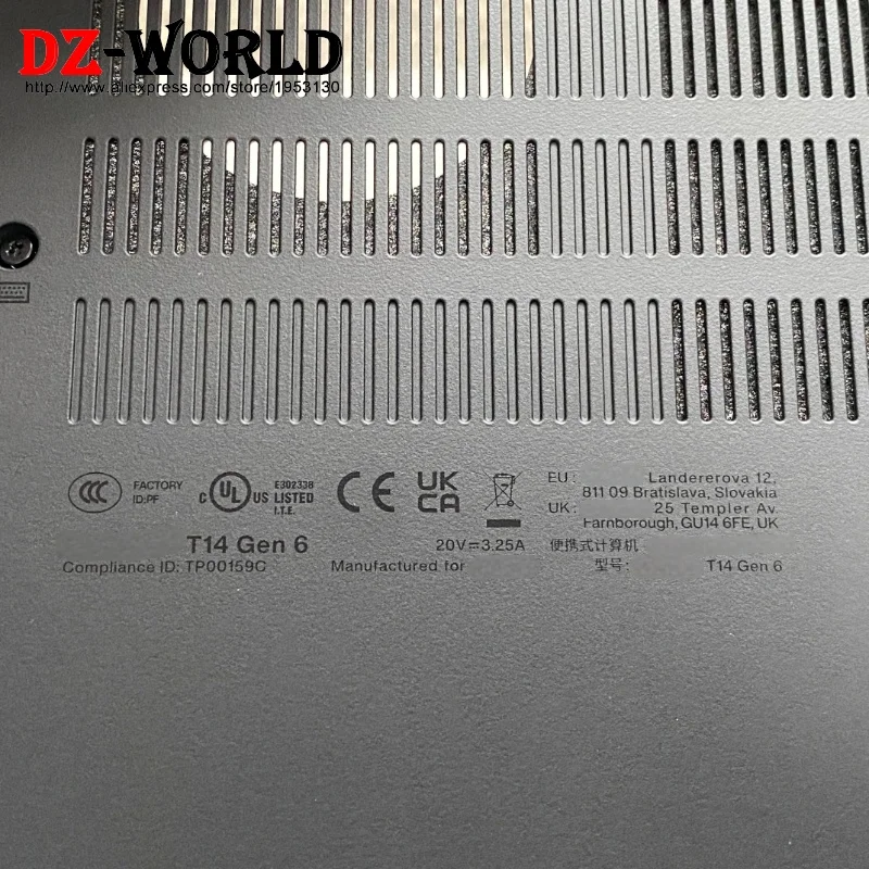 Фото Нижняя крышка корпуса (D-крышка) для Lenovo ThinkPad T14 Gen 6 5CB1M21761 5CB1P50383 5CB1M21757 5CB1M21762 5CB1M21624 №2