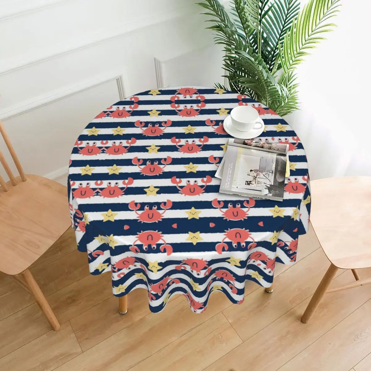 

Скатерть с крабами и звездами, скатерть для спальни, общежития, коврик для гардероба, круглая скатерть, украшение для стола