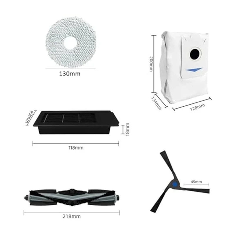 1 комплект сменных аксессуаров для Ecovacs Deebot X2 Omni/X2/X2 Pro/DEX86 фильтры чистки боковые