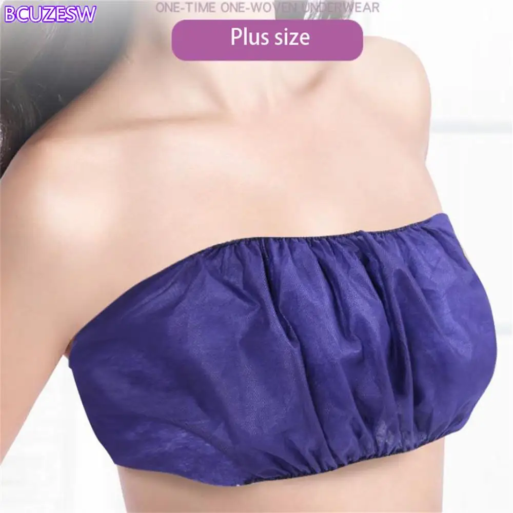 50PCS/bag Disposable Bras Non-woven Fabric Tops Lightweight Brassiere Underwear For SPA Beauty Salon Sauna