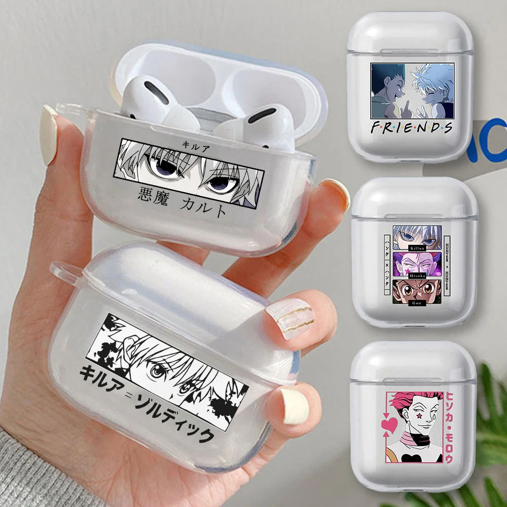 Мягкий защитный чехол HXH Hunter X прозрачная коробка для Apple Airpods 1 2 3 Pro Killua Hisoka аниме