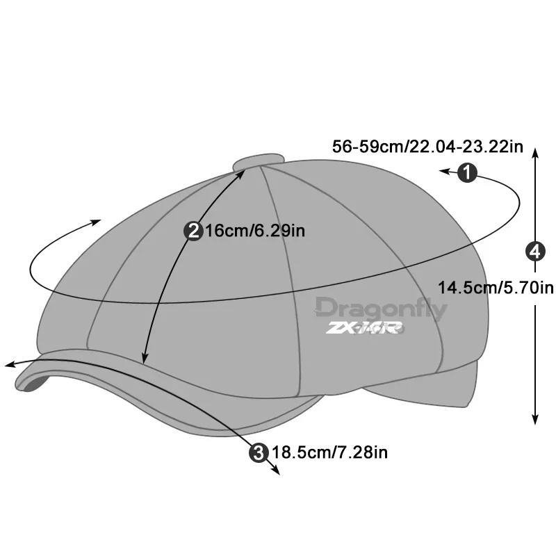 Мужская ретро берет из хлопка для Kawasaki ZX14R