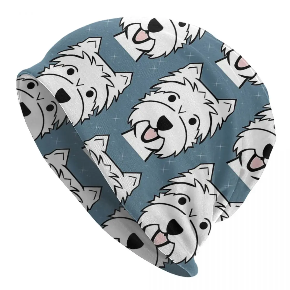 

West Highland Terrier Westie шапки унисекс для улицы с собакой Готическая шапка облегающие шапки Весенняя теплая головная повязка вязаные шапки