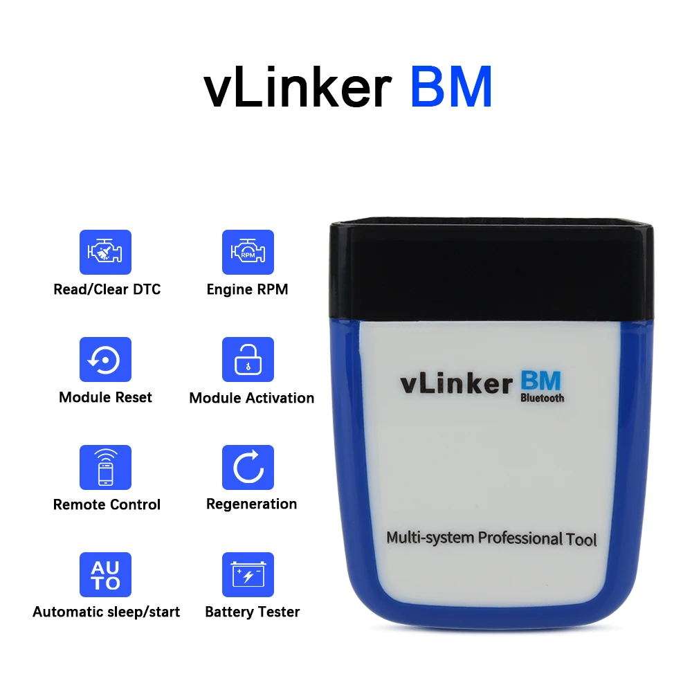 Считыватель кодов OBD2 ELM327 VLinker BM Bluetooth 3 0 V2.2 для BMW инструмент диагностики