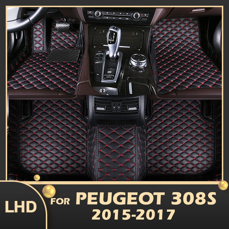 

Автомобильные коврики для Peugeot 308S 2015 2016 2017, индивидуальные автомобильные подкладки для ног, аксессуары для интерьера