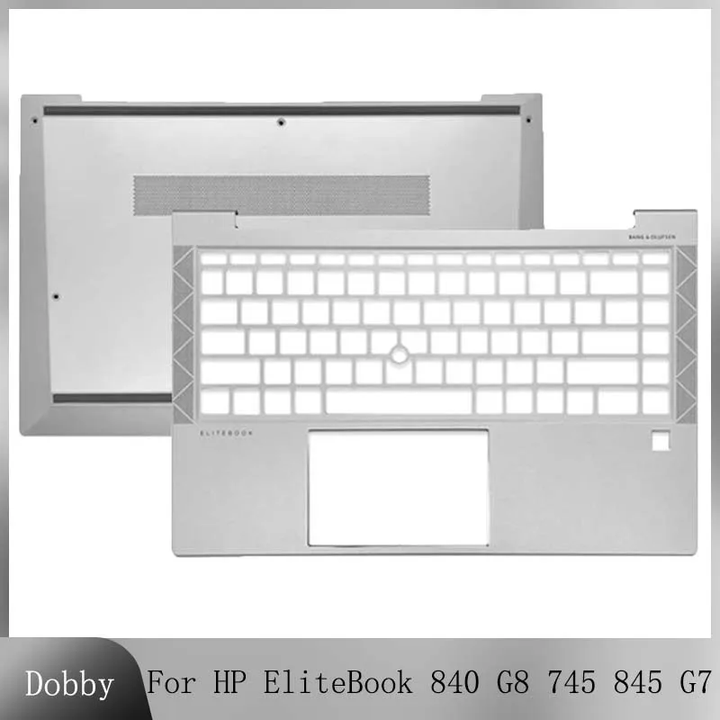 

New For HP EliteBook 840 G8 745 845 G7 Laptop Palmrest Lower Bottom Case Keyboard Bezel Topcase US UK Version Silver Housing