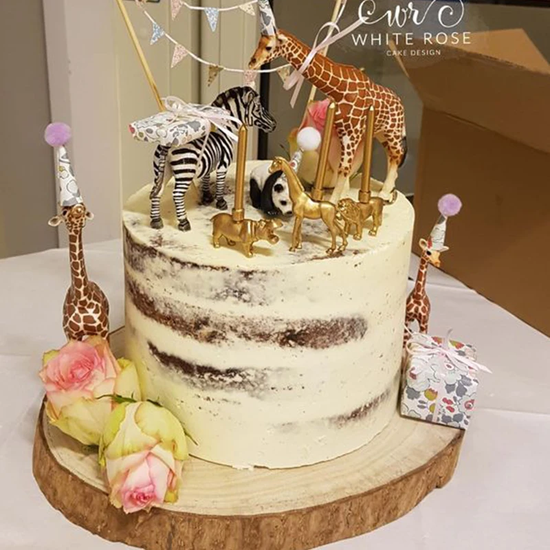 1 шт. джунгли животные украшение для торта лев панда слон сафари детский душ