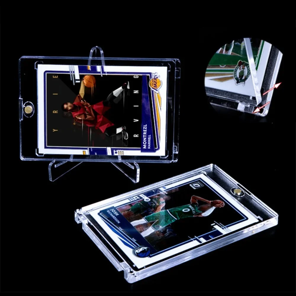 35/55/75/100/130PT Magnetic Card Holder Support Protectors Hard Plastic Sleeves Trading Display Case Sports for Yugioh