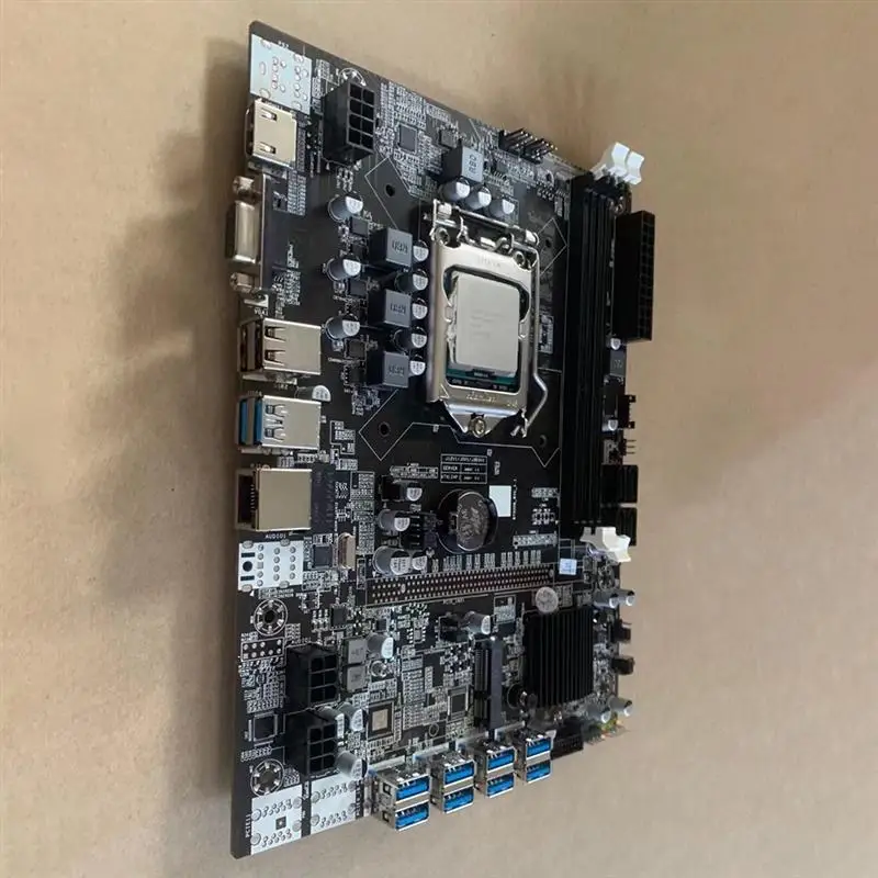 Материнская плата B75 BTC для майнинга LGA 1151 комплект с поддержкой 8 GPU графическая