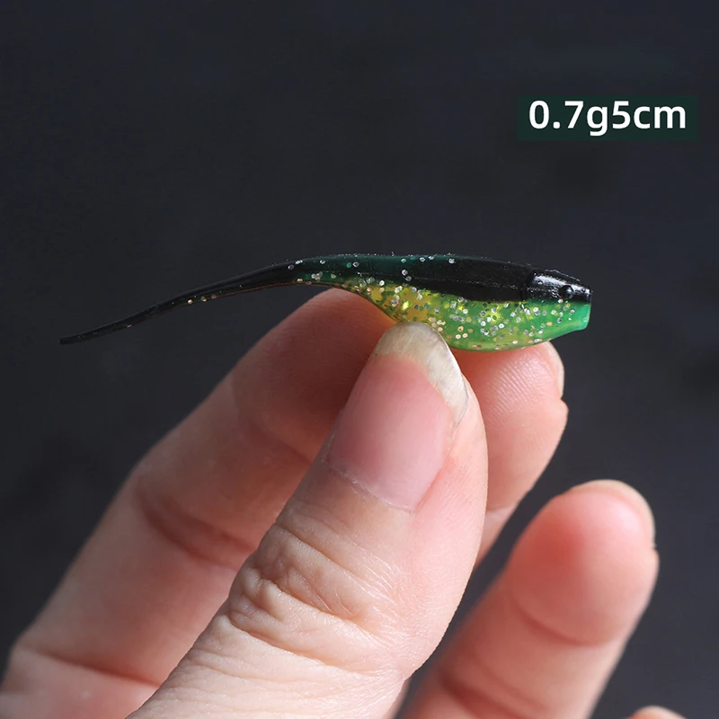 

10PCS Small Tadpole Soft Bait Lure Mini Fishing Lure 0.75g 5cm Fishing Tackle Pin Crankbait Vibration Spinner Sinking Bait