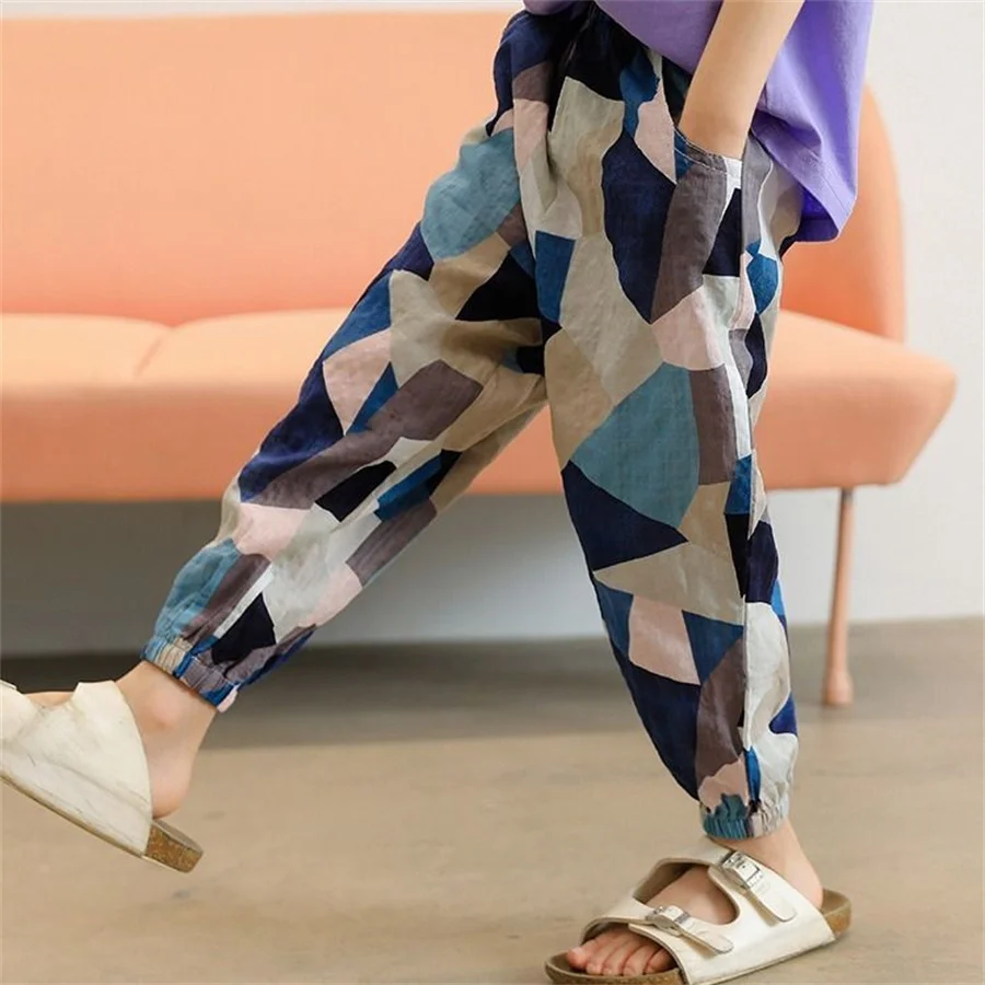 

New Spring summer Fashion Children Sweatpants Baby Boys Elastic Waist Trousers Kids Teen Casual Sport Pants