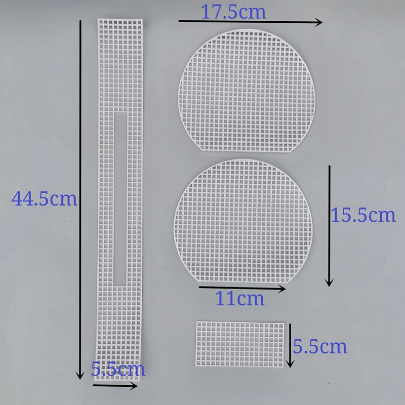 

3 Types Plastic Grid Plate Plastic Mesh Sheet Knitting DIY Shaped Messenger Bag Piece Bottom Self-made Material Accessories