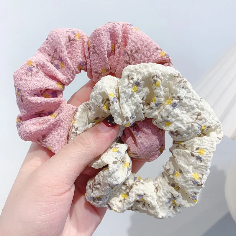

Women Daisy Floral Scrunchie For Girls Elastic Hair Rubber Bands Tie Rope Ponytail Holder Headwear Hair Accessories
