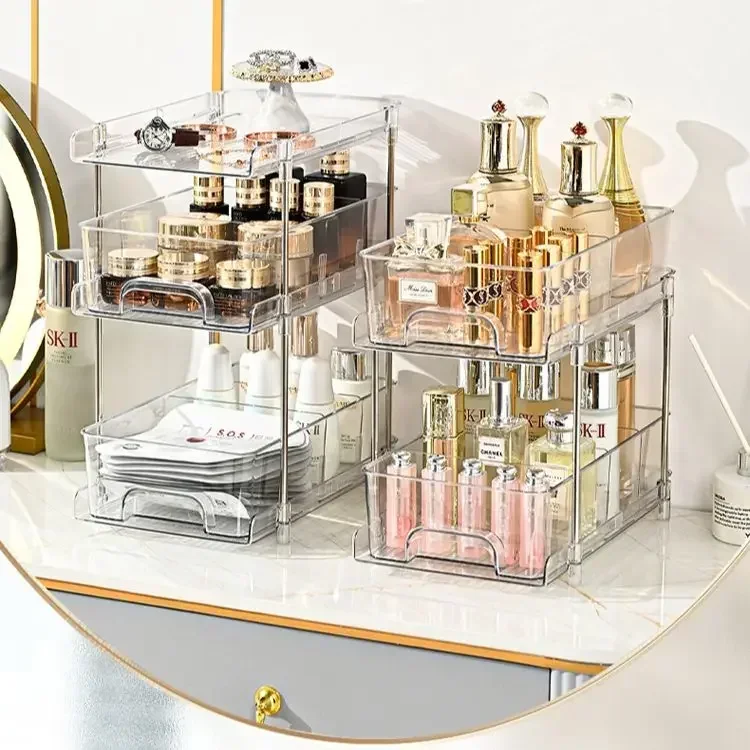 Складной органайзер для косметики прозрачная стойка хранения