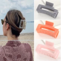 new design claw clip for women tough colorful plastic hair claw large size hair clamps claw clip crab chic hair accessories gift