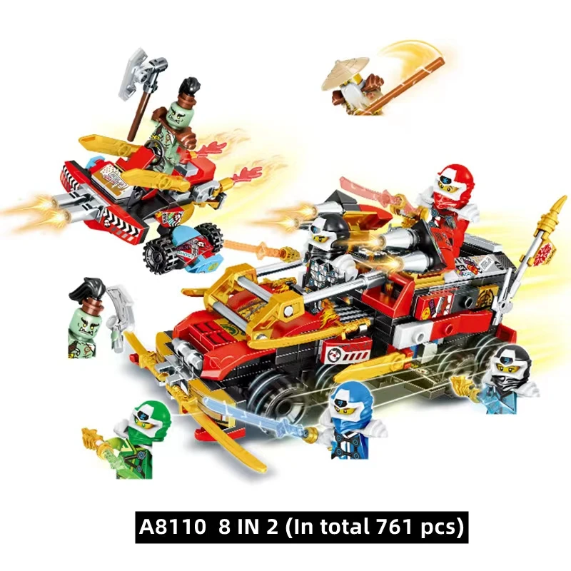 

8 в 2 Ниндзяго элемент колесница совместимые строительные блоки сборные блоки военный доспех механический гоночный автомобиль образовател...