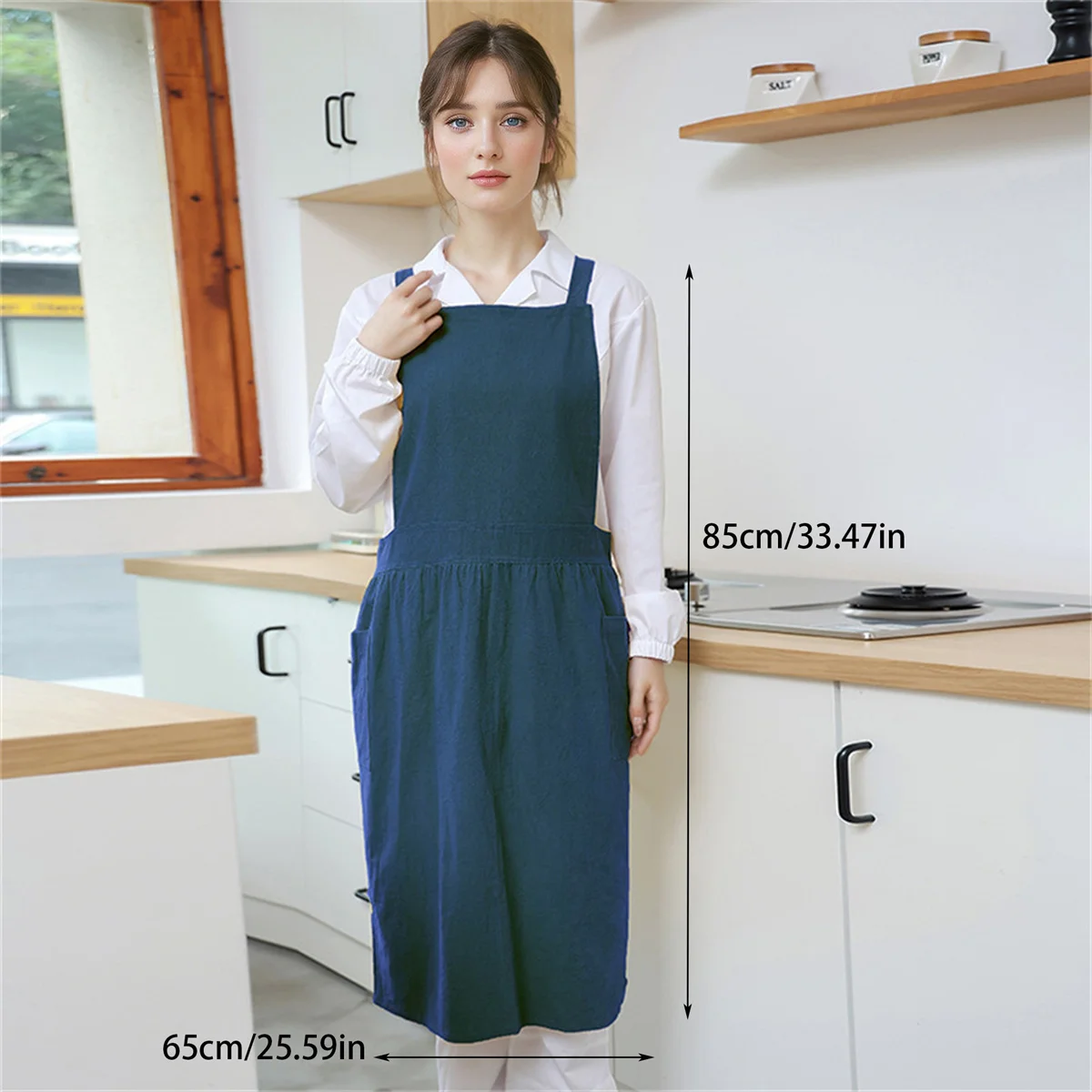 Регулируемый фартук для приготовления пищи унисекс бытовой однотонный