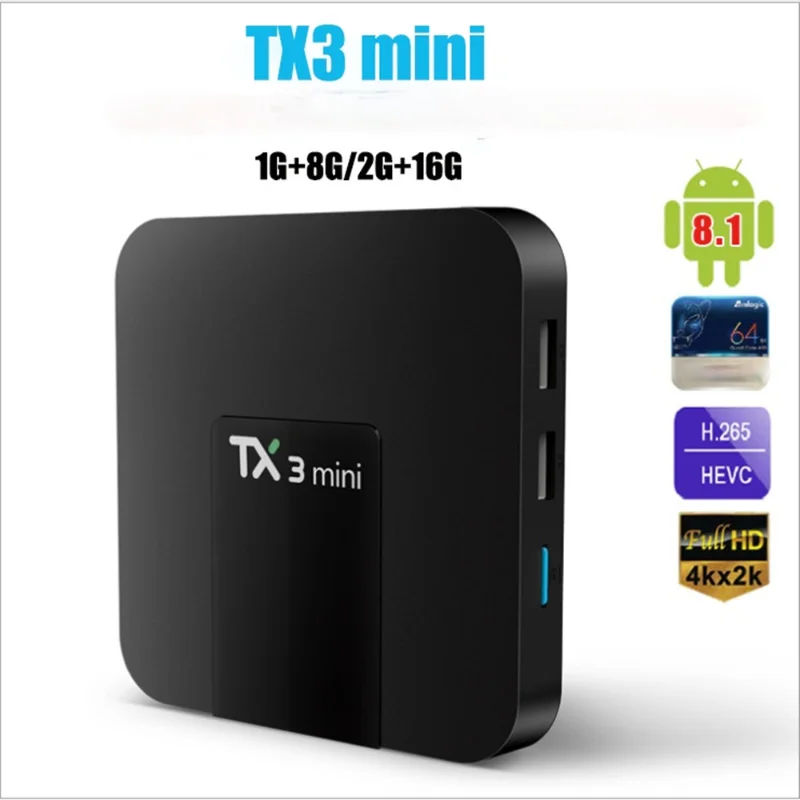 TX3 Mini Smart TV Box Android 8.1 Amlogic S905W 1G 8G 2G 16G 4K H.265 2.4G Dual wifi Set Top Box Media player PK H95 T95