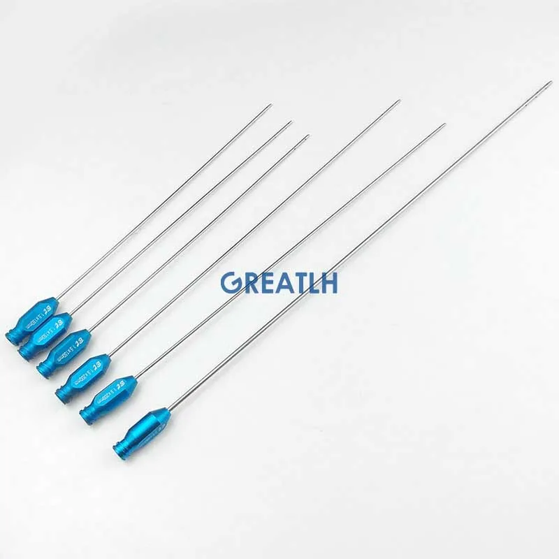 

6pcs Liposuction Cannula Needle Water Injection Needle Fat Transfer Needle Aspirator Fat Transplantation Tool Titanium Alloy