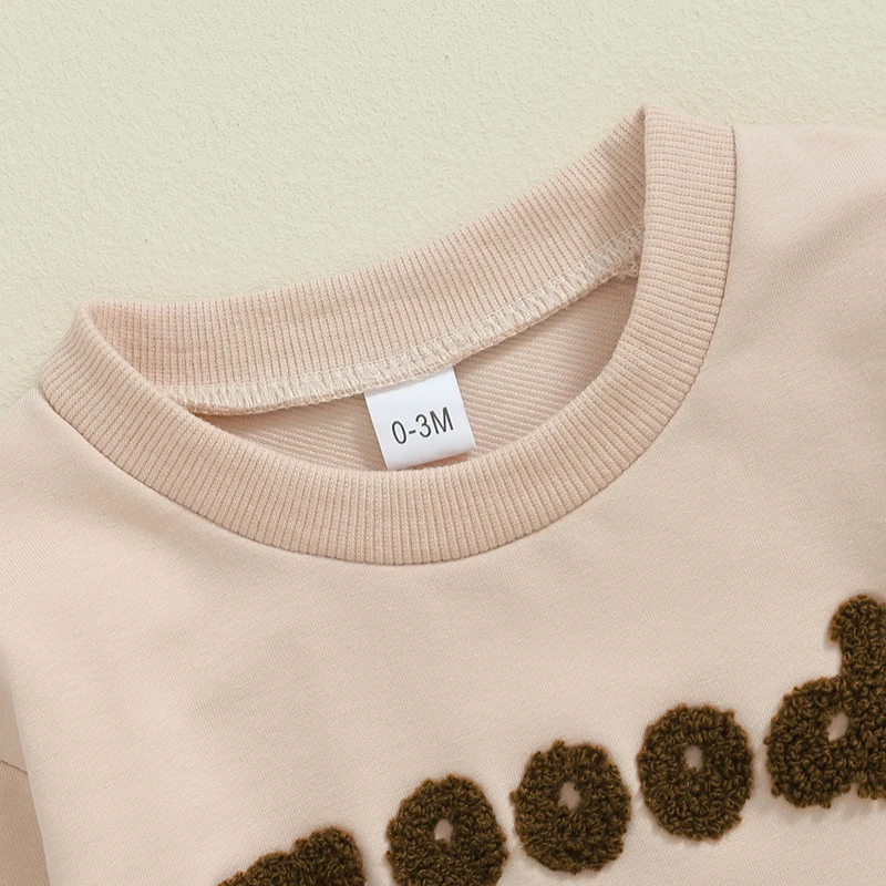 Боди с длинным рукавом и вышивкой для новорожденных