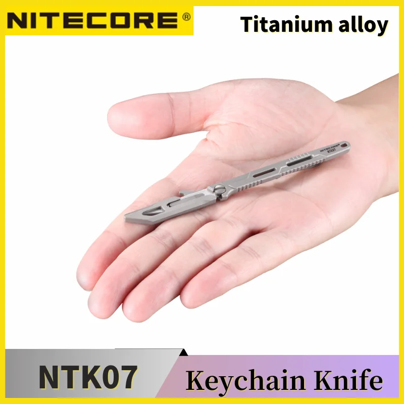

Интегрированный нож из титанового сплава Nitecore NTK07, изготовлен из титанового сплава TC4 с использованием технологии CNC, легкий и удобный для переноски