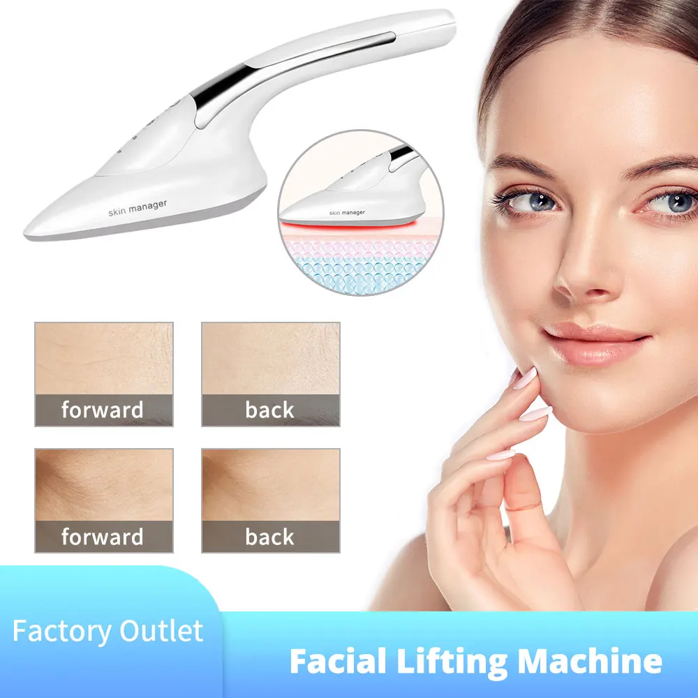 

EMS Facial Lifting Machine LED Skin Iron Vibrating Massager Warm Wrinkle Removal Skin Tightening Rejuvenation Beauty Care Tool