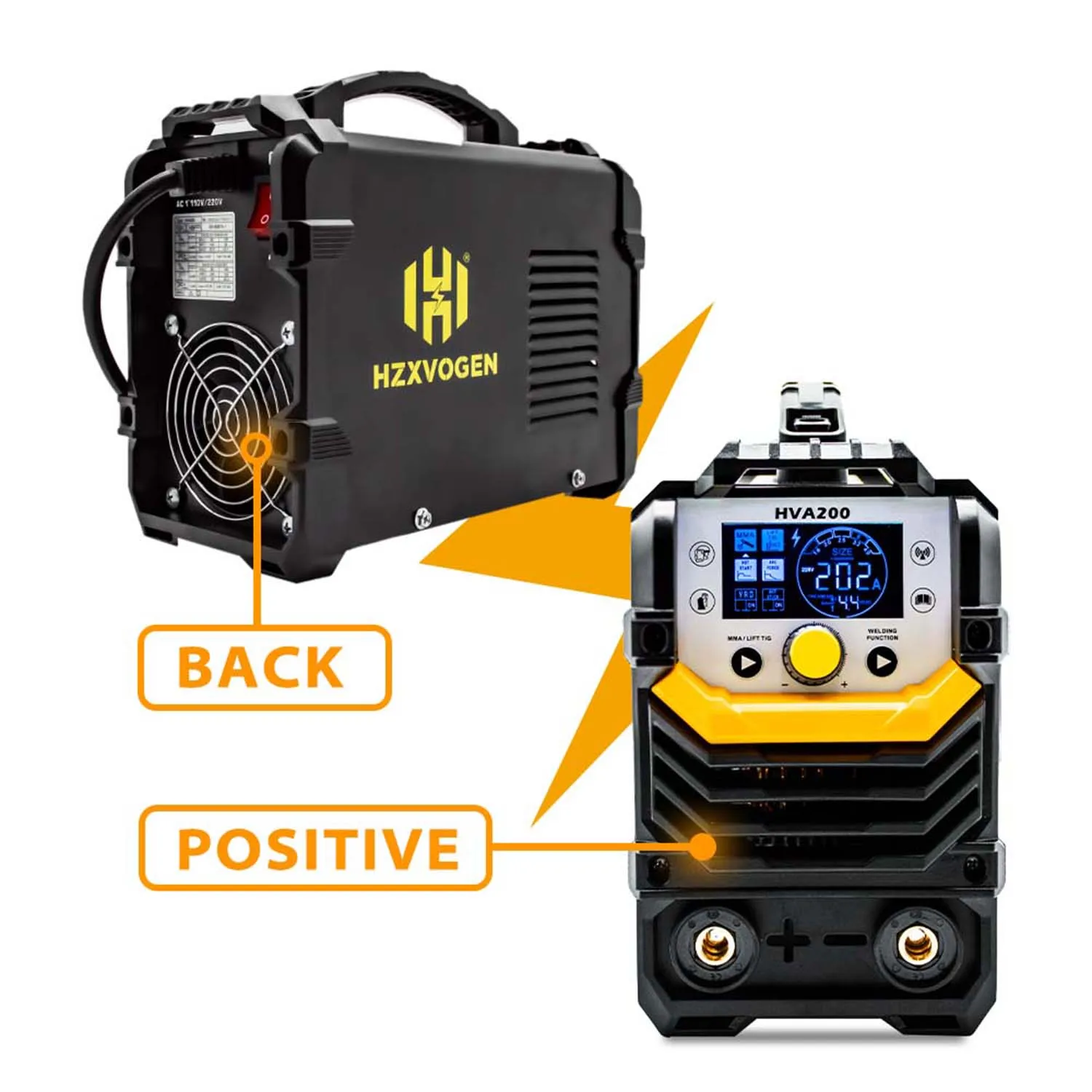 HVA200 MMA Lift Tig сварочный аппарат HZXVOGEN инверторный Сварочный постоянного тока с