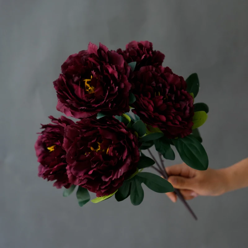 

Искусственные шелковые пионы WQNJIN, набор из 5 штук