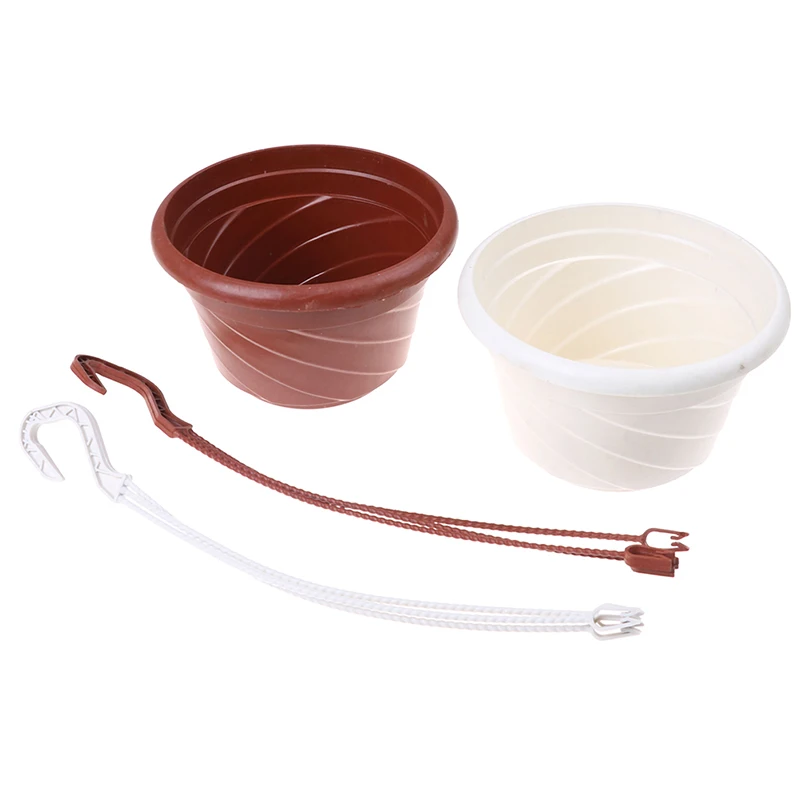 Пластиковая подвесная корзина для цветов с крючком-вешалкой цветочный горшок