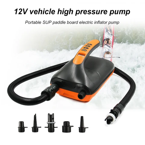 Насос для SUP Board 20PSI с автоматическим отключением, электрический воздушный насос, ЖК-дисплей, портативный воздушный компрессор для надувных лодок, каяков, лодок