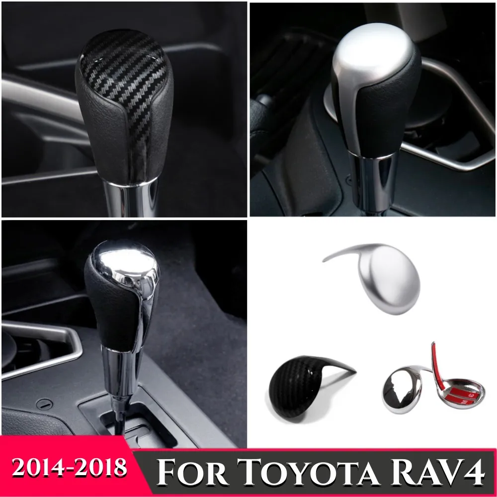 

ABS Carbon Fiber Color Interior Moulding Shift Gear Knob Cover Trim Accessories For Toyota RAV 4 RAV4 XA40 2014 2015 2016-2018