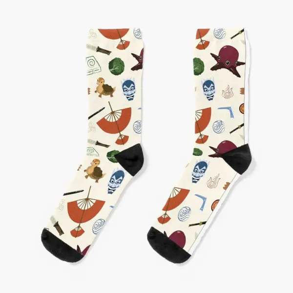 

Avatar Medley Crew Socks Cartoon Pattern Comfortable Autumn Sports Cute Women Black Mens Funny Short Girls Winter Cotton Ladies