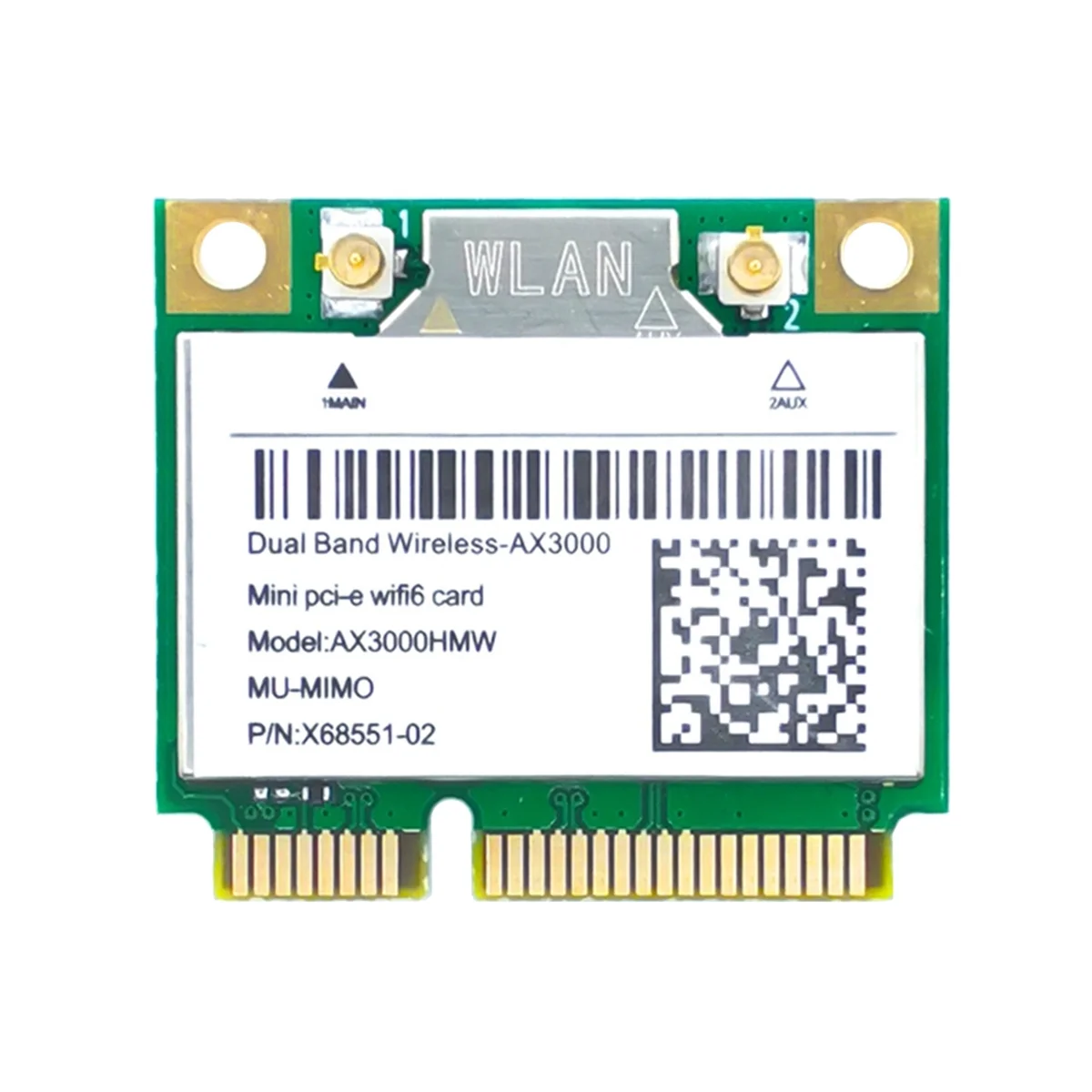 

AX200 AX3000HMW Network Card Mini PCI-E WiFi 6 Wireless Adapter 2.4G/5G Bluetooth 5.1 WiFi Card 802.11AX for Win10